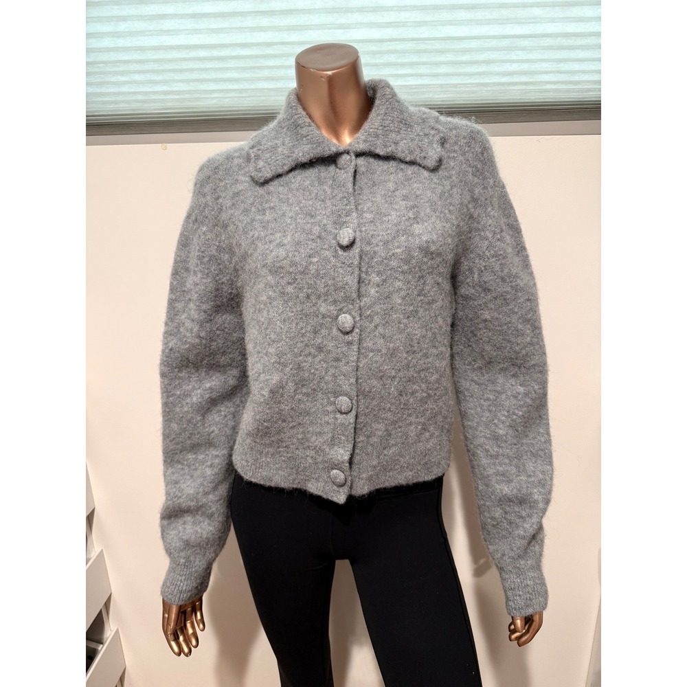 & Other Stories Alpaca Wool Scalloped Collar Cardigan Sweater Vintage Boho/S